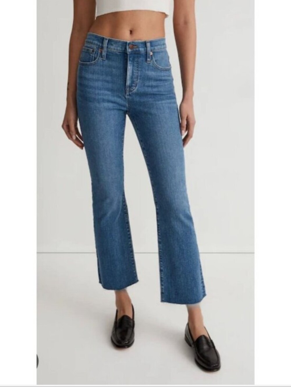 Madewell Medium Blue Mid-rise Kick Out Jeans Size 29